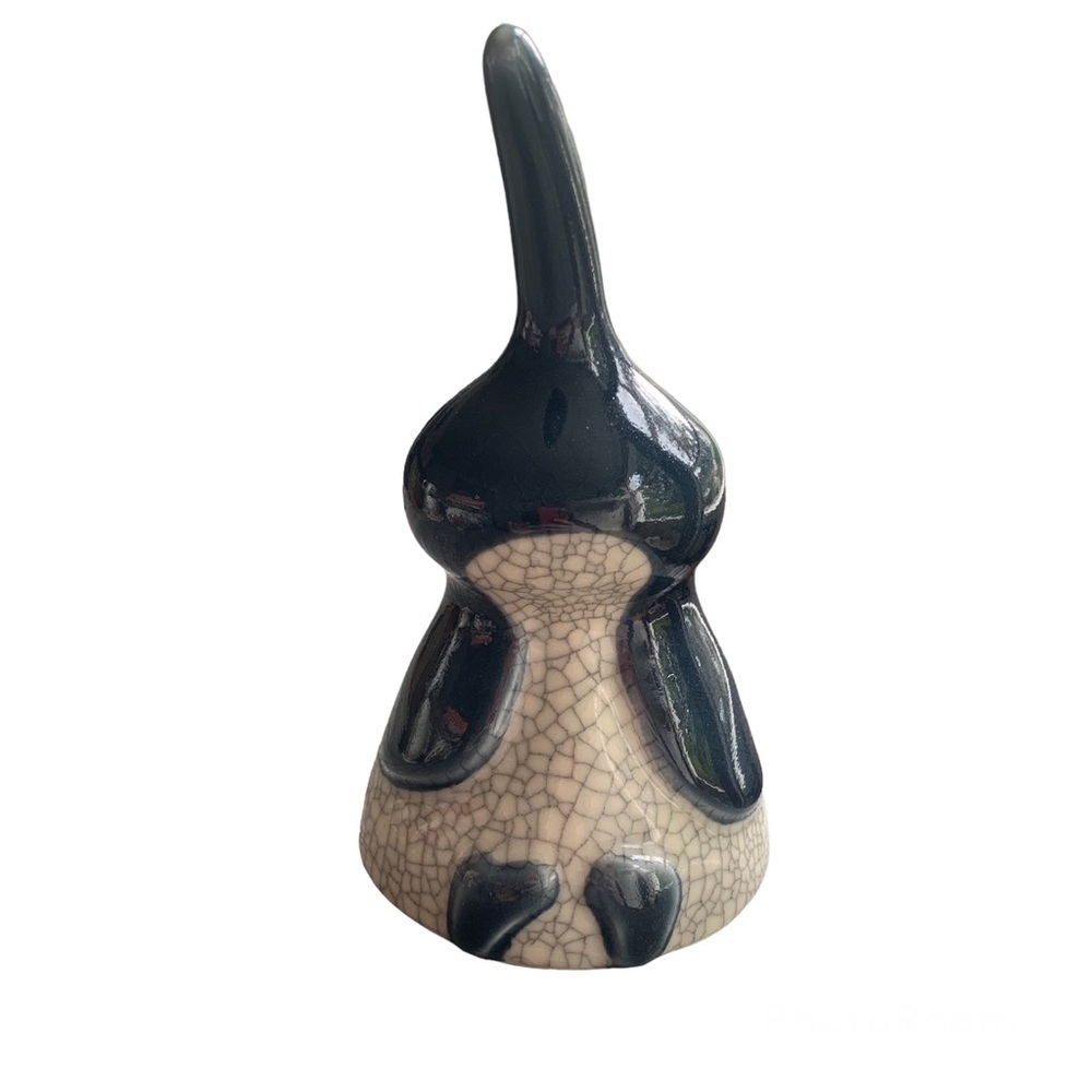 Blue Grey Crackle Ceramic Figurine Pikman Penguin Style